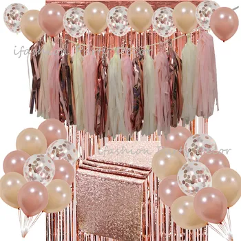 Rose Gold Wedding Sequin Table Runners Confetti Latex Balloons for Party Festival Home Decorations Anniversary Christmas Party
Rose Gold Wedding Sequin Table Runners Confetti Latex Balloons for Party Festival Home Decorations Anniversary Christmas Party