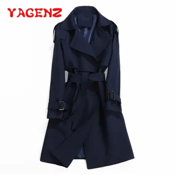 YAGENZ Trench Coat Women Fashion Spring Autumn Long Coat Female Double Breasted Korean Trend Belt Female Windbreaker Coats 406
YAGENZ Trench Coat Women Fashion Spring Autumn Long Coat Female Double Breasted Korean Trend Belt Female Windbreaker Coats 406