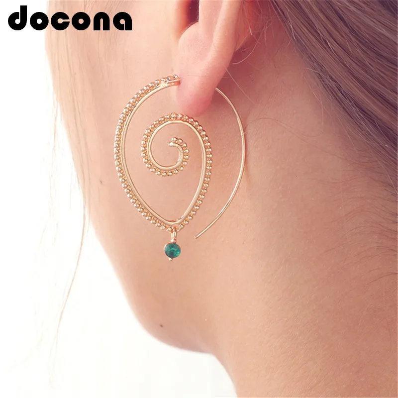 docona Bohemia Personality Round Spiral Drop Earrings Exaggerated Gold Silver Whirlpool Gear Earrings for Women Jewelry 4197
docona Bohemia Personality Round Spiral Drop Earrings Exaggerated Gold Silver Whirlpool Gear Earrings for Women Jewelry 4197