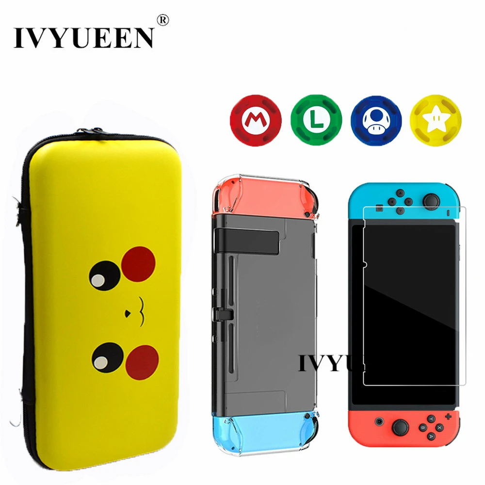 IVYUEEN 7 in 1 Carry Bag for Nintend Switch Console & Tempered Glass Screen Protector & Crystal Case Shell Analog Thumbsticks
IVYUEEN 7 in 1 Carry Bag for Nintend Switch Console & Tempered Glass Screen Protector & Crystal Case Shell Analog Thumbsticks