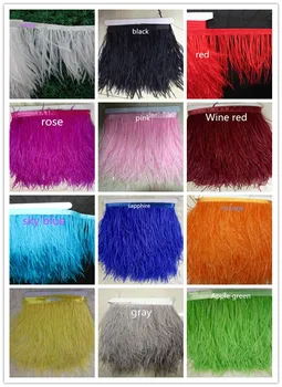 10 meters lot of ostrich feather feather edge trim hair 8-10 cm long feathers striped clothing clothing Craft
10 meters lot of ostrich feather feather edge trim hair 8-10 cm long feathers striped clothing clothing Craft