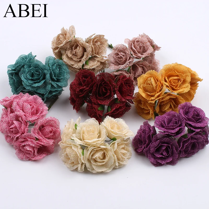6pieces Big Burlap Rose Artificial Flowers Bouquet Jute flowers For Wedding Party Home Decoration DIY Scrapbooking Wreath Fake
6pieces Big Burlap Rose Artificial Flowers Bouquet Jute flowers For Wedding Party Home Decoration DIY Scrapbooking Wreath Fake
