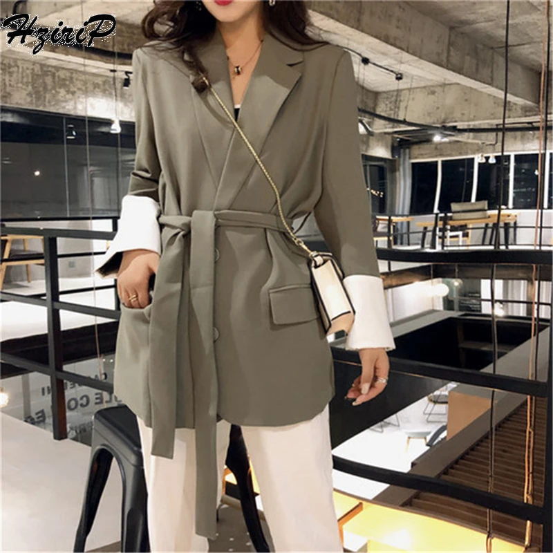 HziriP Vintage Fashion 2018 Women Blazers and Jackets Autumn Sashes Solid Single Breasted Slim Office Outwear Blazer 3 Colors
HziriP Vintage Fashion 2018 Women Blazers and Jackets Autumn Sashes Solid Single Breasted Slim Office Outwear Blazer 3 Colors