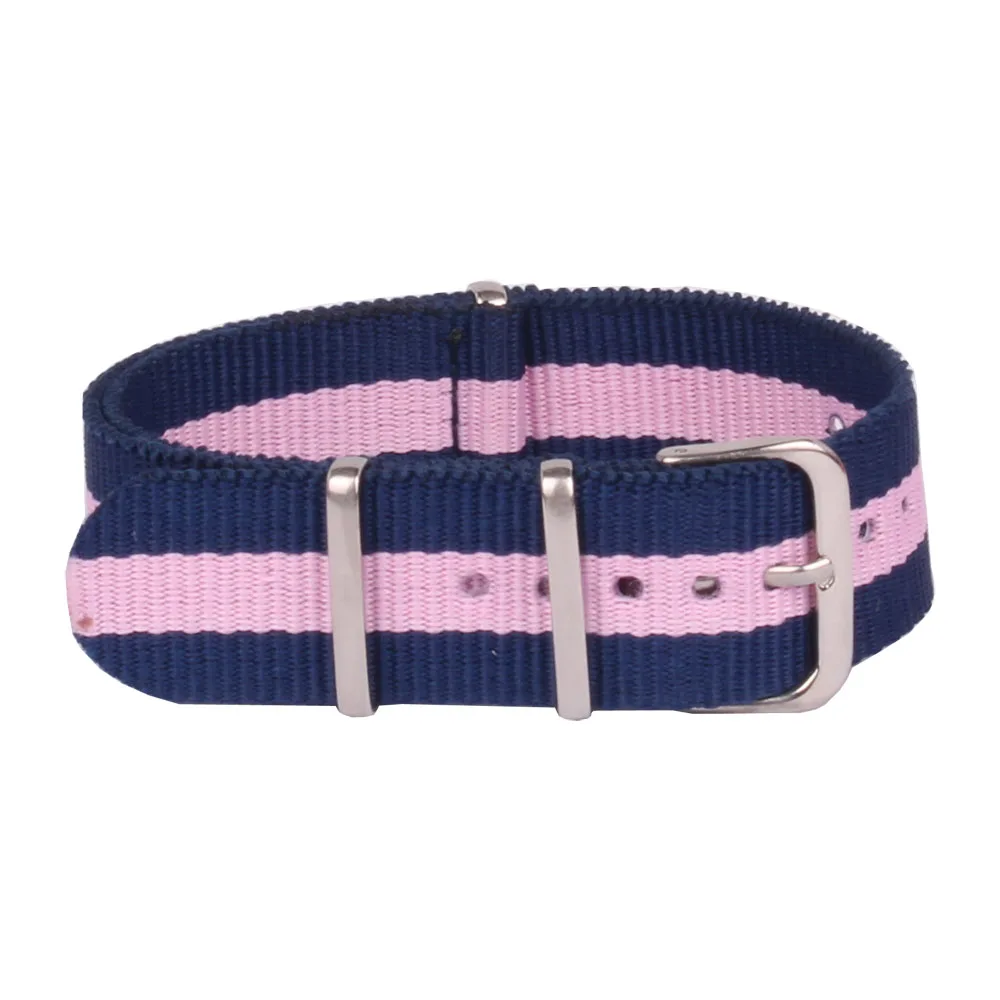 Trend 18mm Nato Cambo Navy Pink Stripe Casual Nylon Fabric Woven Watch watchband Strap Band Buckle belt 18 mm Girl Women
Trend 18mm Nato Cambo Navy Pink Stripe Casual Nylon Fabric Woven Watch watchband Strap Band Buckle belt 18 mm Girl Women