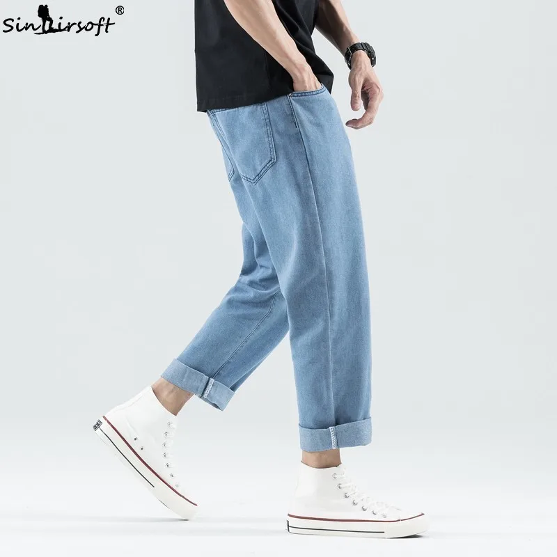 SINAIRSOFT2019 New Jogging Korean Street Sports Jeans Men's 27-36 Men's Blue Nine Pants Casual Cotton Soft Large Size Jeans
SINAIRSOFT2019 New Jogging Korean Street Sports Jeans Men's 27-36 Men's Blue Nine Pants Casual Cotton Soft Large Size Jeans