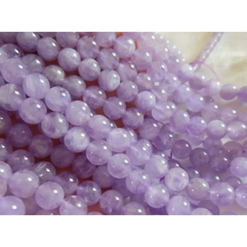 

MADALENA SARARA AAAA 4mm/6mm/8mm/10mm/12mm/14mm Genuinel Natural Purple Crystal Beads Strand 18" For DIY Jewelry Making