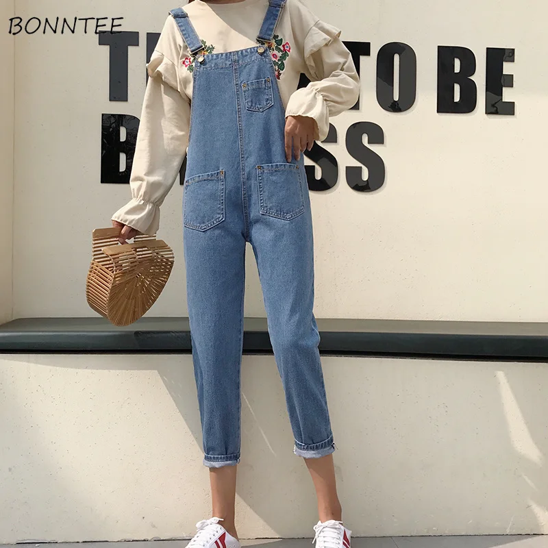 Jumpsuits Women Korean Casual Autumn Trendy Pockets Ankle-Length Womens Student Denim Strap Jumpsuit Loose All-match 2019 Ladies
Jumpsuits Women Korean Casual Autumn Trendy Pockets Ankle-Length Womens Student Denim Strap Jumpsuit Loose All-match 2019 Ladies