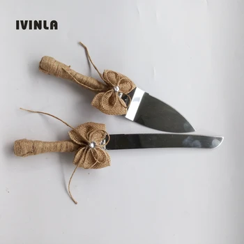 1Set/Lot Customized Jute Wedding Cake Server Gift Set Cake Server Knife Set with Bowknot for Wedding Decoration
1Set/Lot Customized Jute Wedding Cake Server Gift Set Cake Server Knife Set with Bowknot for Wedding Decoration