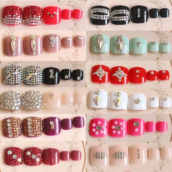 High-grade High quality fashion full drill handmade round toe fake nail crystal drill 24PCS 65 Color selectable
High-grade High quality fashion full drill handmade round toe fake nail crystal drill 24PCS 65 Color selectable