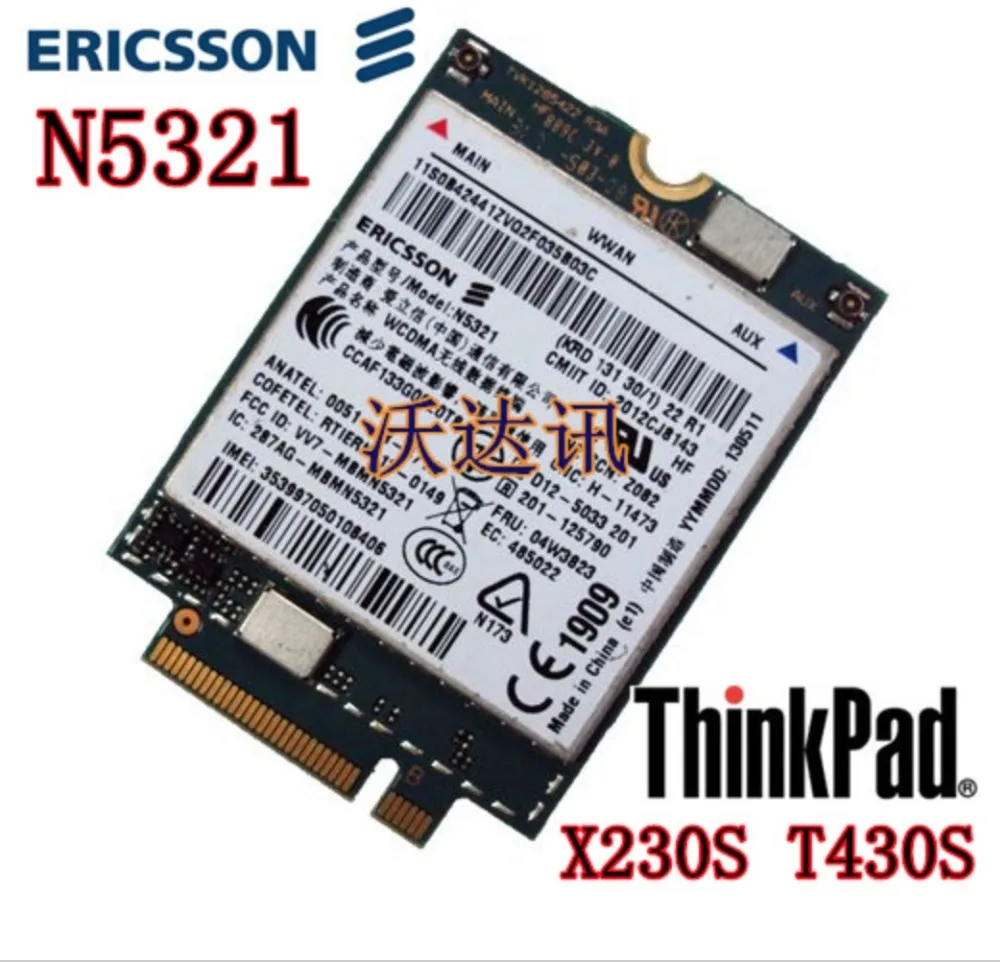 New Ericsson N5321 N5321gw Mobile Broadband Hspa+ Ngff Fru:04w3842 04w3823 Carbon X230s X240s T431s T440 S540 W540 Wcdma
New Ericsson N5321 N5321gw Mobile Broadband Hspa+ Ngff Fru:04w3842 04w3823 Carbon X230s X240s T431s T440 S540 W540 Wcdma