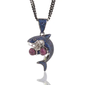 Moveon Hip Hop Blue Rhinestone Boxing Shark Pendant Necklace 3A Zircon Sharks Charm Pendant Jewelry For Women Gifts Zircon AAA
Moveon Hip Hop Blue Rhinestone Boxing Shark Pendant Necklace 3A Zircon Sharks Charm Pendant Jewelry For Women Gifts Zircon AAA