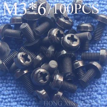Black 100Pcs/Lot Plastic Nylon M3*6 Round Pan Phillips Screw New Screw Bolt Round head cross nylon screw
Black 100Pcs/Lot Plastic Nylon M3*6 Round Pan Phillips Screw New Screw Bolt Round head cross nylon screw