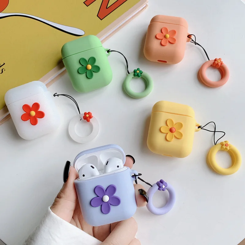 Cartoon Flowers For Airpods Case Silicone Bluetooth Wireless Earphone Case Fashion Candy Colorful for Airpods Charging Bag
Cartoon Flowers For Airpods Case Silicone Bluetooth Wireless Earphone Case Fashion Candy Colorful for Airpods Charging Bag