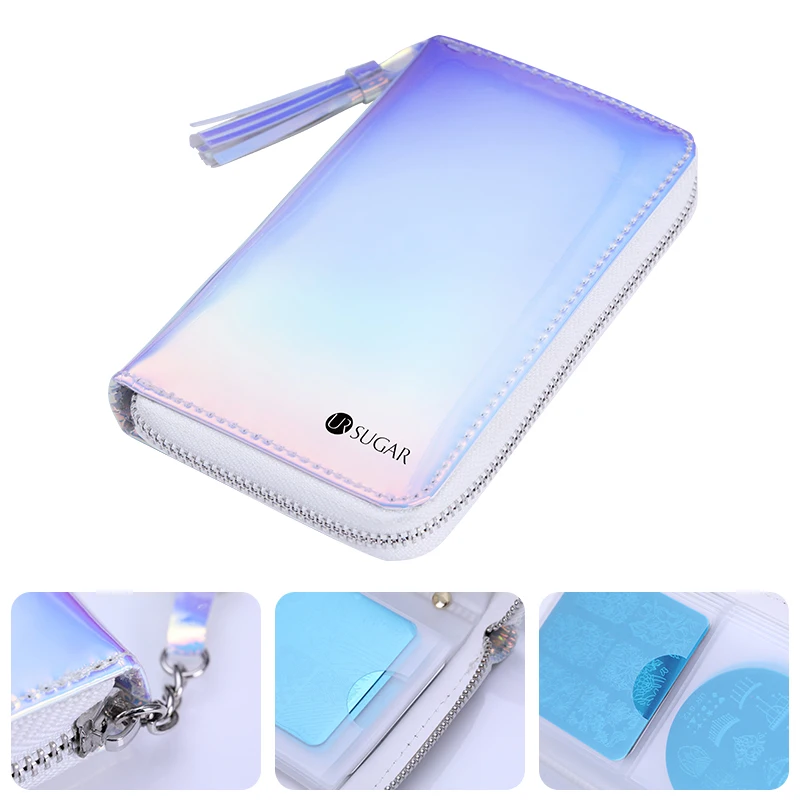 UR SUGAR 24 Slots Laser Stamping Plate Holder Case Bag Round Square Rectangle Plate Organizer Nail Tool Manicure Kit
UR SUGAR 24 Slots Laser Stamping Plate Holder Case Bag Round Square Rectangle Plate Organizer Nail Tool Manicure Kit