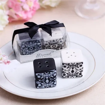 100set/lot Hot Sale White/Black Salt and Pepper Shakers Pepper Pot Wedding Party Favor Personalized Wedding Gift
100set/lot Hot Sale White/Black Salt and Pepper Shakers Pepper Pot Wedding Party Favor Personalized Wedding Gift