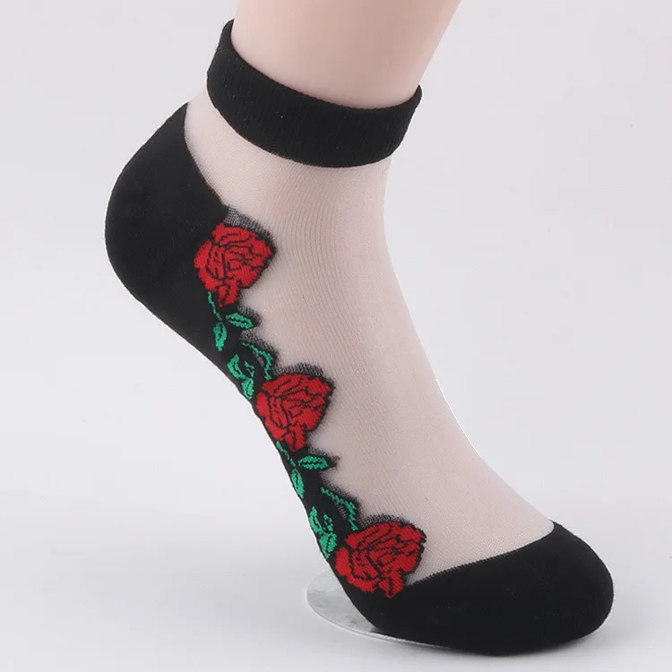 

2017 summer new 1 pair women socks 10 colors Women in the tube female socks fashion lace socks