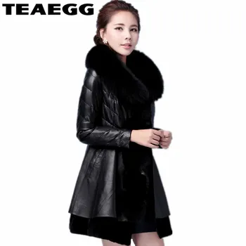 TEAEGG Plus Size 5XL 6XL 7XL Black Leather Jacket Women Faux Fur Collar Winter Coats PU Womens Leather Jackets Outwear ParkaAL29
TEAEGG Plus Size 5XL 6XL 7XL Black Leather Jacket Women Faux Fur Collar Winter Coats PU Womens Leather Jackets Outwear ParkaAL29