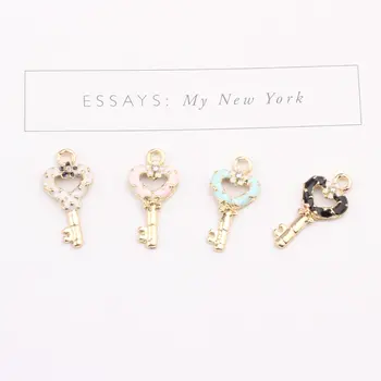 10pcs/lot Enamel Charms Flower Heart Shape Key Pendants Oil drop Charms For Bracelet DIY Fashion Jewelry
10pcs/lot Enamel Charms Flower Heart Shape Key Pendants Oil drop Charms For Bracelet DIY Fashion Jewelry