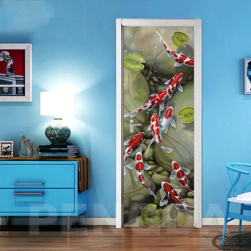 3D Door Sticker Self Adhesive Print Goldfish Picture Decal Home Decoration Paper For Living Room Waterproof Art Animal Poster
3D Door Sticker Self Adhesive Print Goldfish Picture Decal Home Decoration Paper For Living Room Waterproof Art Animal Poster