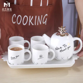 Concise Ceramics Infusion Of Tea Kettle Suit Coloured Glaze European White Porcelain Tea Tray Concise Lovely Yi Qingxi Tea Set
Concise Ceramics Infusion Of Tea Kettle Suit Coloured Glaze European White Porcelain Tea Tray Concise Lovely Yi Qingxi Tea Set