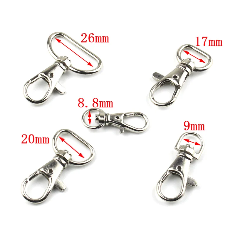 5pcs Metal Swivel Trigger Lobster Clasps Clip Snap Hook Key Chain Ring Outdoor Lanyard Craft Bag Parts Pick 6 Size 8.8mm~26mm
5pcs Metal Swivel Trigger Lobster Clasps Clip Snap Hook Key Chain Ring Outdoor Lanyard Craft Bag Parts Pick 6 Size 8.8mm~26mm