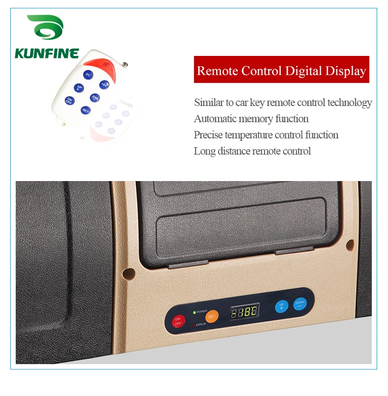 KUNFINE DC 12V24V 110-240V AC Car Refrigerator Multi-Function Fridge Compressor Vehicel Protable Refrigerator Freezer Cooler PDC-18-1 (4)
