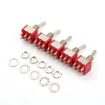 5pcs Mini 6Pin (ON) - OFF - (ON) DPDT 3 Positions Toggle Switch MTS-223 Dual Reset Power Switch AC 250V 2A/ AC 5A 120V
5pcs Mini 6Pin (ON) - OFF - (ON) DPDT 3 Positions Toggle Switch MTS-223 Dual Reset Power Switch AC 250V 2A/ AC 5A 120V