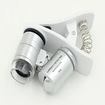60X Clip-On phone Microscope Magnifier with LED / UV Lights for Universal SmartPhones iPhone Samsung Magnifier
60X Clip-On phone Microscope Magnifier with LED / UV Lights for Universal SmartPhones iPhone Samsung Magnifier