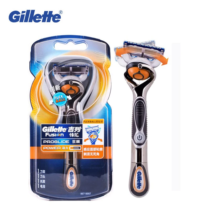 

Genuine Gillette Fusion Proglide Flexball Power Razors Brands Men Electric Shavers 1 holder With 1 Blades Safety Razors