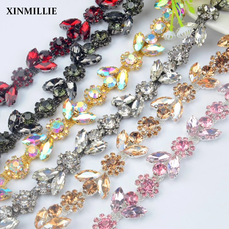 High Quality 1yard Rhinestone Trim Plum Drill Chain Clothing Horse Eye Rhinestone Cup Chain All-Match Diy Wedding Accessories
High Quality 1yard Rhinestone Trim Plum Drill Chain Clothing Horse Eye Rhinestone Cup Chain All-Match Diy Wedding Accessories