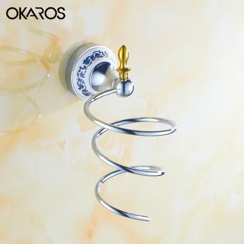 OKAROS Hair Dryer Holder Hair Dryer Rack With Ceramic Decoration Stainless Steel Storage Rack Shelf Bathroom Accessories
OKAROS Hair Dryer Holder Hair Dryer Rack With Ceramic Decoration Stainless Steel Storage Rack Shelf Bathroom Accessories