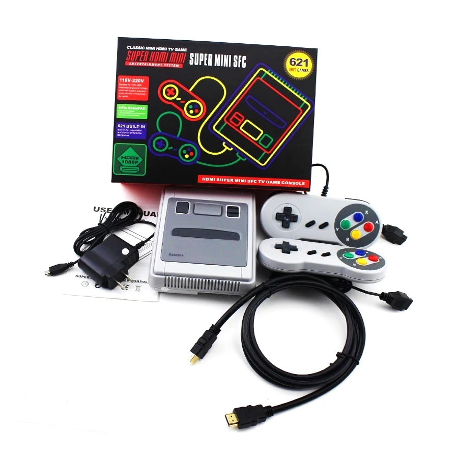 Mini TV Game Console Support HDMI 8 Bit Retro Video Game Console Built-In 621 Classic TV Games Handheld Family Video Game
Mini TV Game Console Support HDMI 8 Bit Retro Video Game Console Built-In 621 Classic TV Games Handheld Family Video Game