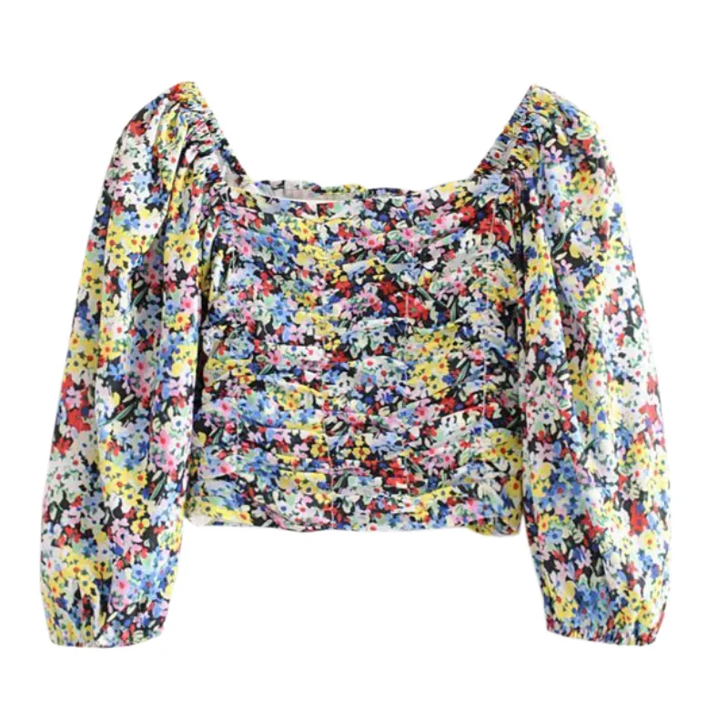 Women Colorful Print Short Style Blouse Slash Neck Back Elastic Lantern Sleeve Shirts Sweet Crop Top Blouse FFZSY366
Women Colorful Print Short Style Blouse Slash Neck Back Elastic Lantern Sleeve Shirts Sweet Crop Top Blouse FFZSY366
