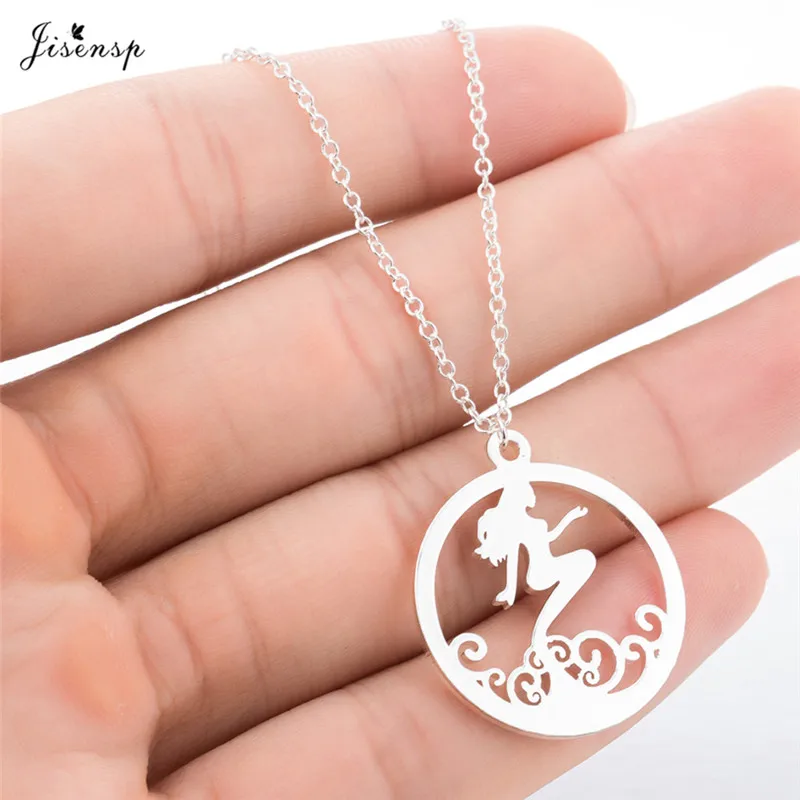 Jisensp Trendy Mermaid Tail Pendants Necklace Women Dream Romantic Maritime Princess Mermaid Necklace Stainless Steel Jewelry
Jisensp Trendy Mermaid Tail Pendants Necklace Women Dream Romantic Maritime Princess Mermaid Necklace Stainless Steel Jewelry