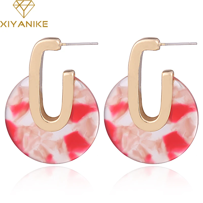 XIYANIKE 2018 New Unique Design Geometric Metal U Shape Round Colorful Acid Acrylic Resin Drop Earrings For Woman Brincos E850
XIYANIKE 2018 New Unique Design Geometric Metal U Shape Round Colorful Acid Acrylic Resin Drop Earrings For Woman Brincos E850