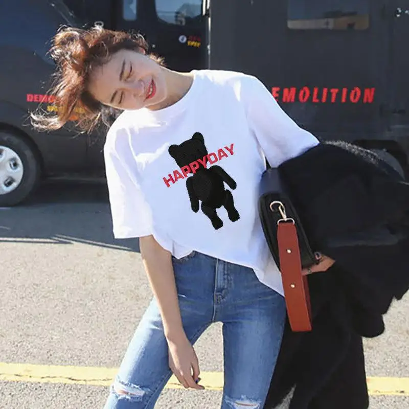 Zuolunouba 2019 Summer Streetwear Clothes Casual Cotton Short Sleeve Tees Tops Cartoon Cat Harajuku O-neck T-shirts Women White
Zuolunouba 2019 Summer Streetwear Clothes Casual Cotton Short Sleeve Tees Tops Cartoon Cat Harajuku O-neck T-shirts Women White