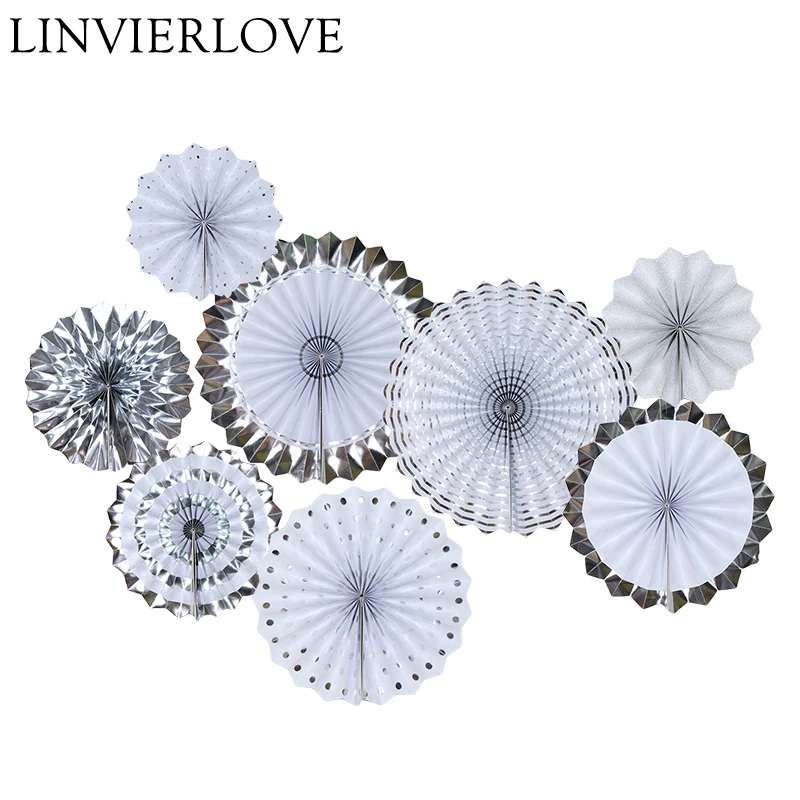 8pcs/set European Style Silver Foil Paper Fans For Wedding Anniversary Decorative Home&Crafts Party Backdrops Supplies
8pcs/set European Style Silver Foil Paper Fans For Wedding Anniversary Decorative Home&Crafts Party Backdrops Supplies
