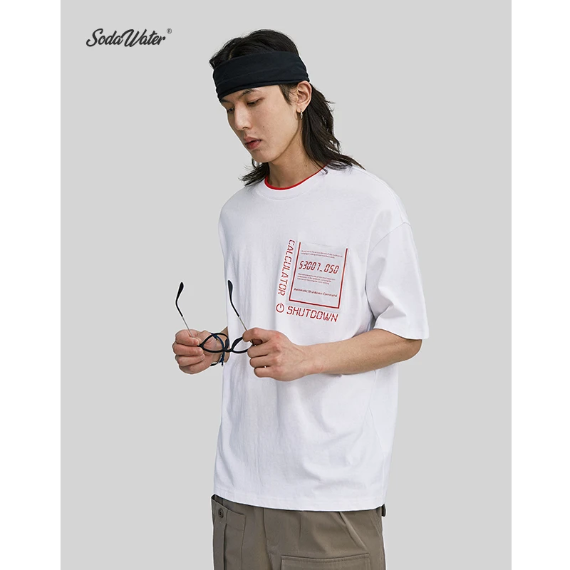 SODA WATER New Men's T-Shirt Japanese Round Collar Text Print T-Shirt Casual Loose Short Sleeve Top T-Shirt Streetwear 91140s
SODA WATER New Men's T-Shirt Japanese Round Collar Text Print T-Shirt Casual Loose Short Sleeve Top T-Shirt Streetwear 91140s