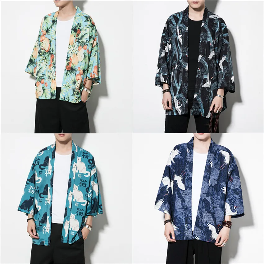 6Colors Traditional Japanese Kimono Coat for Male Cotton Haori Yukata Man Fashion Print Summer Sunscreen Shirt Cardigan
6Colors Traditional Japanese Kimono Coat for Male Cotton Haori Yukata Man Fashion Print Summer Sunscreen Shirt Cardigan