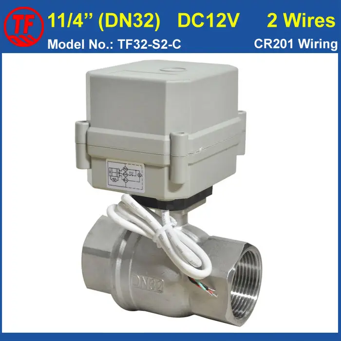 SS304 1-1/4'' DC12V 2 Wires Electric Ball Valve Metal Gear 10Nm Actuator On/Off 15 Sec For Water Application High Quality
SS304 1-1/4'' DC12V 2 Wires Electric Ball Valve Metal Gear 10Nm Actuator On/Off 15 Sec For Water Application High Quality