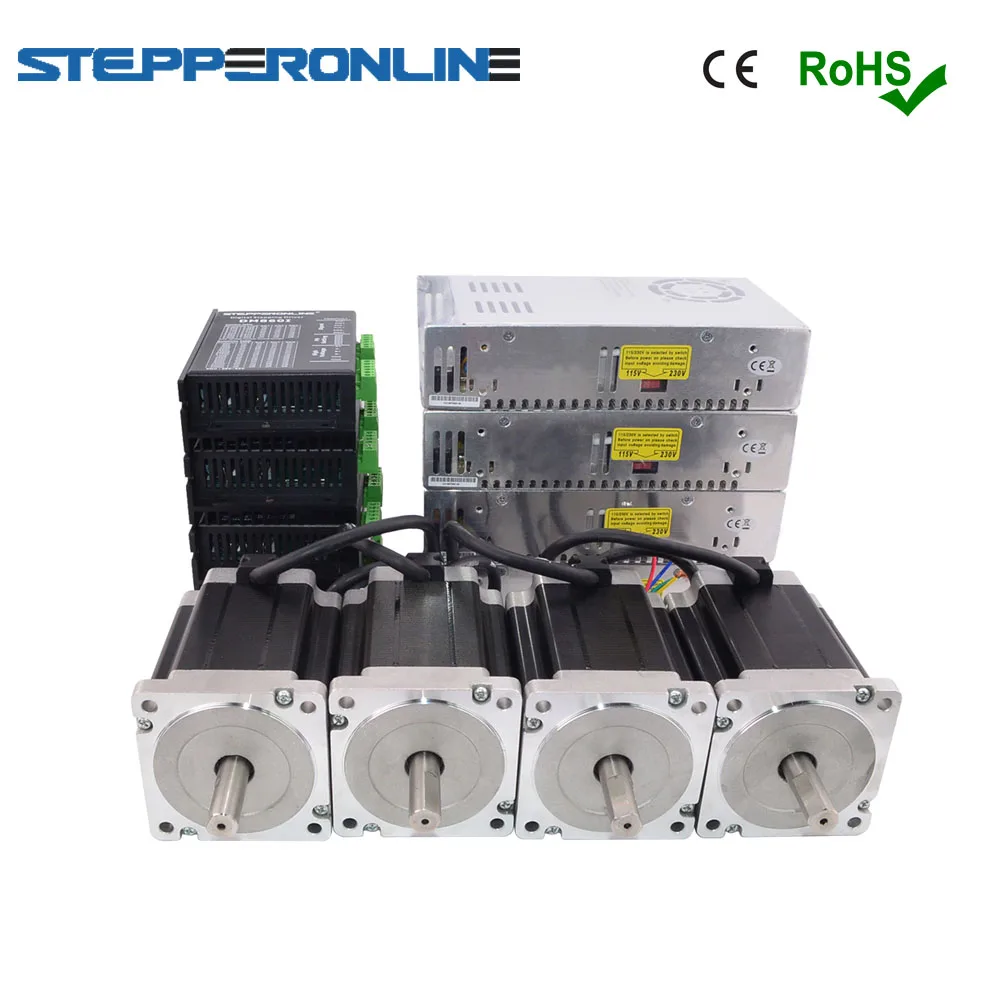 4 Axis CNC Router Kit 4pcs Nema 34 8.5Nm(1204oz.in)+ 4pcs DM860I Digital Stepper Motor Driver +4pcs 350W Power Supply
4 Axis CNC Router Kit 4pcs Nema 34 8.5Nm(1204oz.in)+ 4pcs DM860I Digital Stepper Motor Driver +4pcs 350W Power Supply