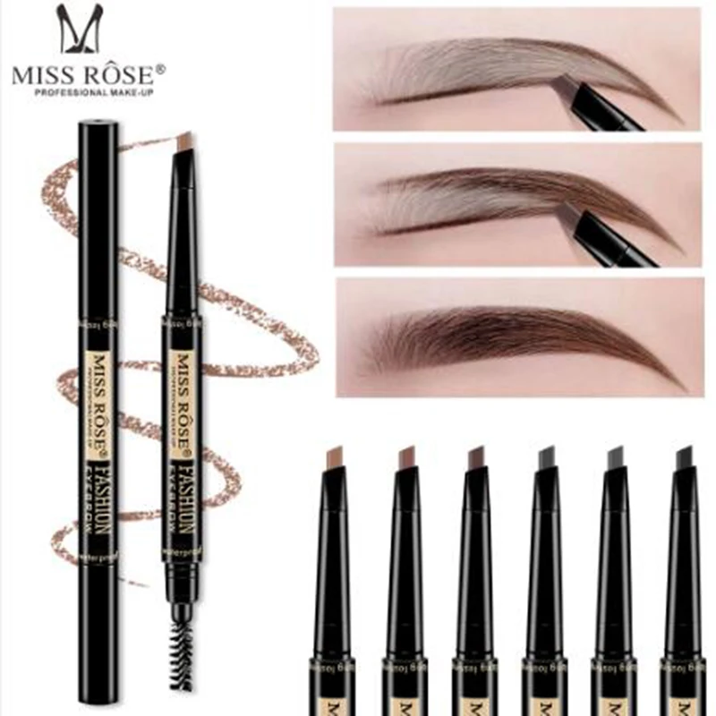MISS ROSE double head hard eyebrow pencil waterproof and sweatproof automatic rotating eyebrow pencil one eyebrow pencil a brush
MISS ROSE double head hard eyebrow pencil waterproof and sweatproof automatic rotating eyebrow pencil one eyebrow pencil a brush