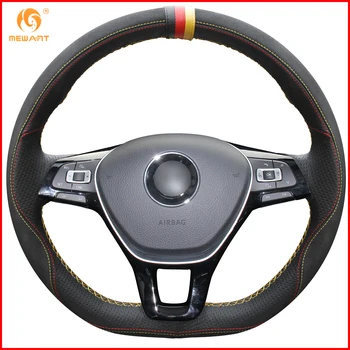 MEWANT Black Leather Black Suede Car Steering Wheel Cover for Volkswagen VW Golf 7 Mk7 New Polo Jetta Passat B8 Tiguan Sharan
MEWANT Black Leather Black Suede Car Steering Wheel Cover for Volkswagen VW Golf 7 Mk7 New Polo Jetta Passat B8 Tiguan Sharan