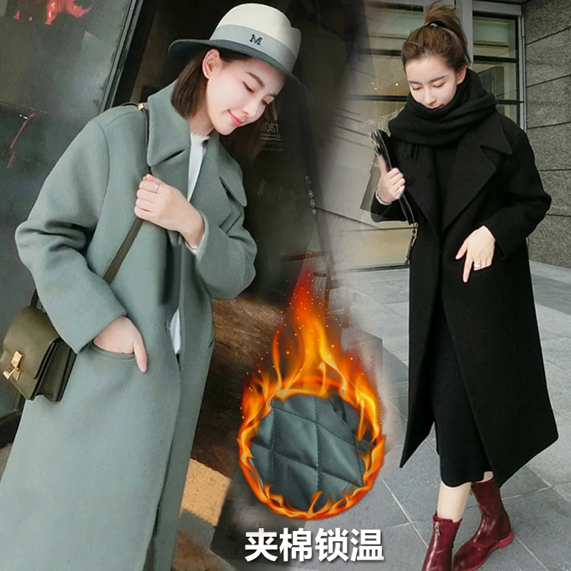 Office Lady Long Wool Coat Slim Solid Wool Blend Coat and Jacket Covered Button Pockets Women Coats Autumn Winter
Office Lady Long Wool Coat Slim Solid Wool Blend Coat and Jacket Covered Button Pockets Women Coats Autumn Winter