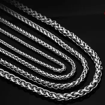 Men Braided Wheat Shape Stainless Steel Chain Necklace DIY Jewelry Accessory Durable Stainless Steel Chain For DIY Necklaces
Men Braided Wheat Shape Stainless Steel Chain Necklace DIY Jewelry Accessory Durable Stainless Steel Chain For DIY Necklaces