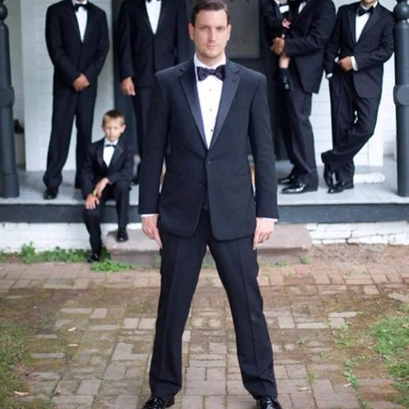Notch Lapel Black Men Suits Blazer Elegant Grooms Best Man Wedding Tuxedo 2017 Summer Beach Slim Fit men suit (Jacket+Pants+Tie)
Notch Lapel Black Men Suits Blazer Elegant Grooms Best Man Wedding Tuxedo 2017 Summer Beach Slim Fit men suit (Jacket+Pants+Tie)