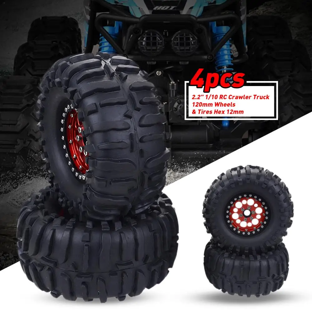 4pcs Remote Control Car Parts 2.2" 1/10 RC Crawler Truck 120mm Wheels & Tires Hex 12mm For Axial SCX10 RR10 TRX4
4pcs Remote Control Car Parts 2.2" 1/10 RC Crawler Truck 120mm Wheels & Tires Hex 12mm For Axial SCX10 RR10 TRX4