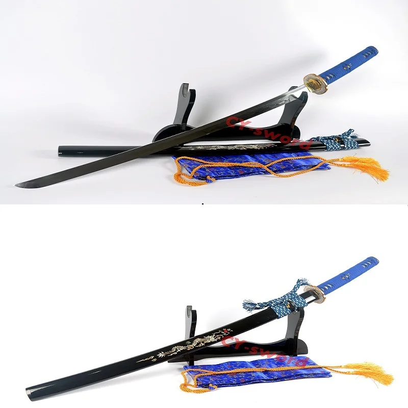 Battle Ready Clay Tempered Folded Steel Blade Japanese High Quality Brass Tsuba Katana Sword Inlay Loong Motif Seashell Saya
Battle Ready Clay Tempered Folded Steel Blade Japanese High Quality Brass Tsuba Katana Sword Inlay Loong Motif Seashell Saya