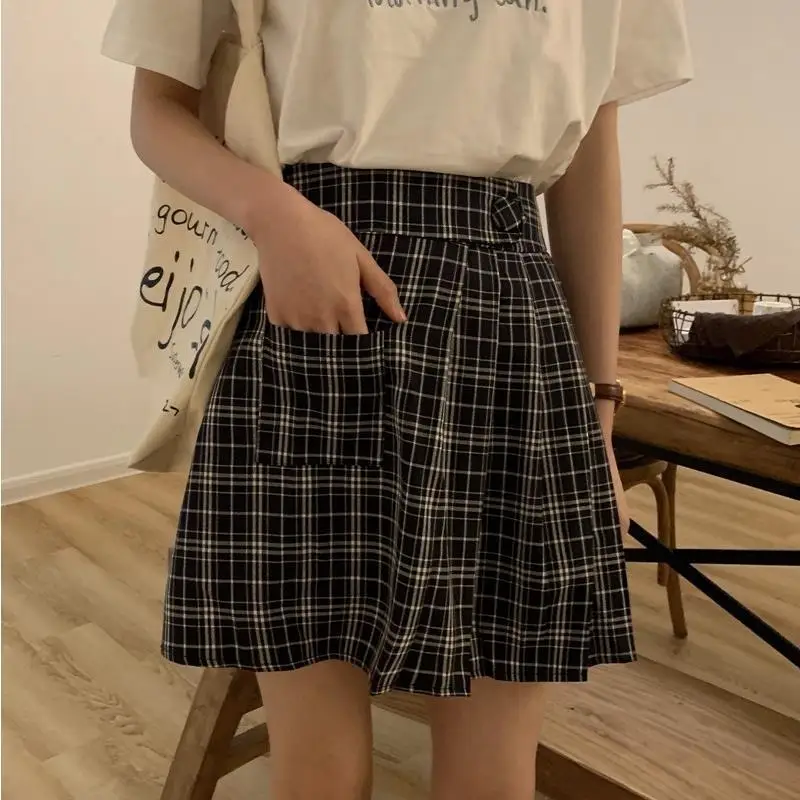 ELEXS Summer Skirt Women High Waist Plaid A-Line Skirt Casual Fashion Kawaii Student Skirts Shorts E3233
ELEXS Summer Skirt Women High Waist Plaid A-Line Skirt Casual Fashion Kawaii Student Skirts Shorts E3233