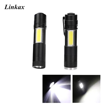 2018 New Mini Portable LED Flashlight XPE&COB Work Light lanterna Powerful Pen Torch Lamp 4 Modes Use 14500 or AA
2018 New Mini Portable LED Flashlight XPE&COB Work Light lanterna Powerful Pen Torch Lamp 4 Modes Use 14500 or AA